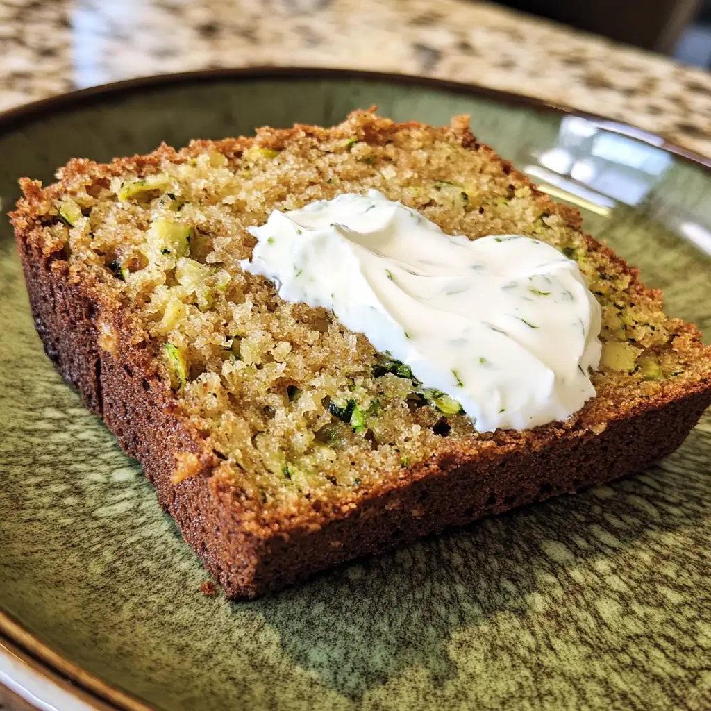 Easy and quick high protein breakfast zucchini bread made with Greek yogurt